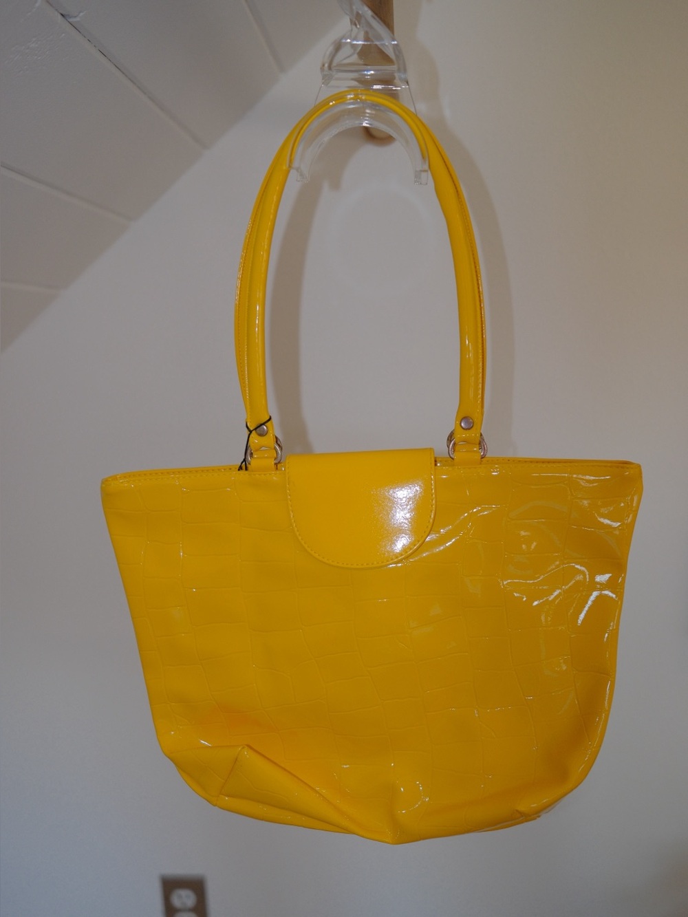 Vintage 1970s Yellow Vinyl Tote Bag – Kmart